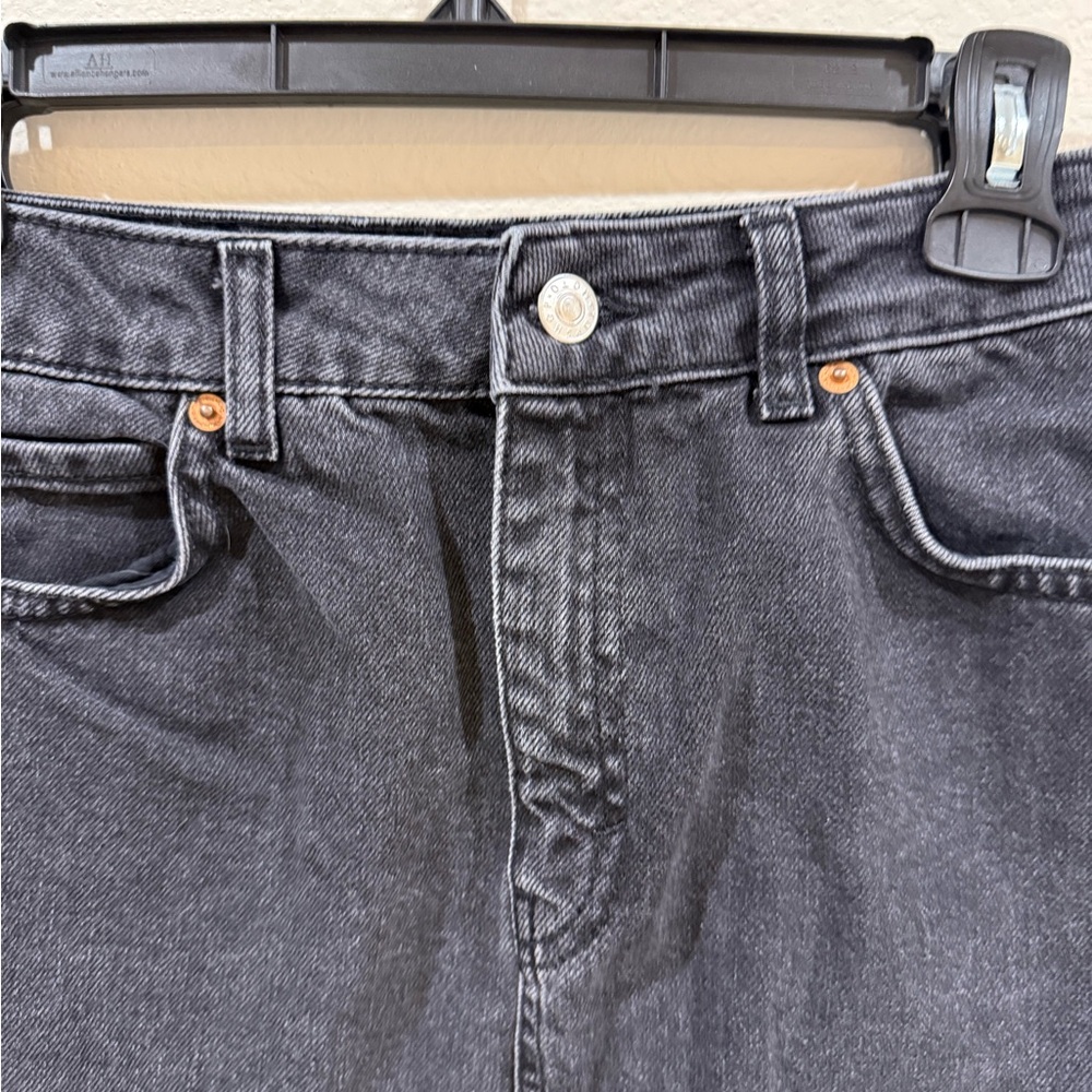 TOPSHOP Moto Black Denim Skirt - Picture 5 of 5